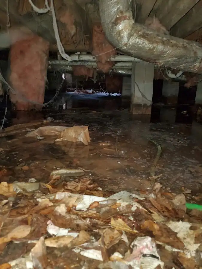 Crawl space flood assessment for Commercial Water Damage Restoration in Brainerd